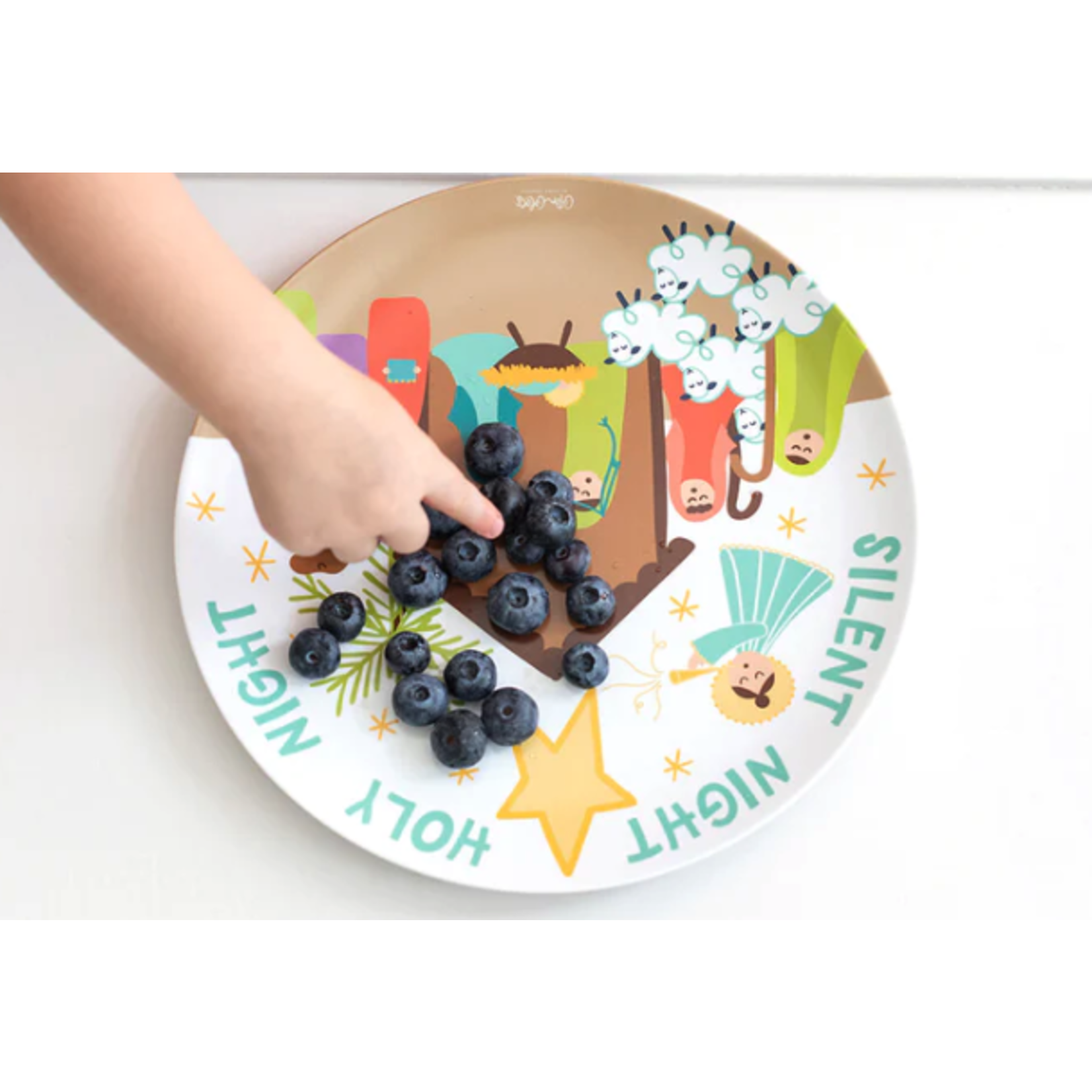 coton colors christmas nativity melamine plate