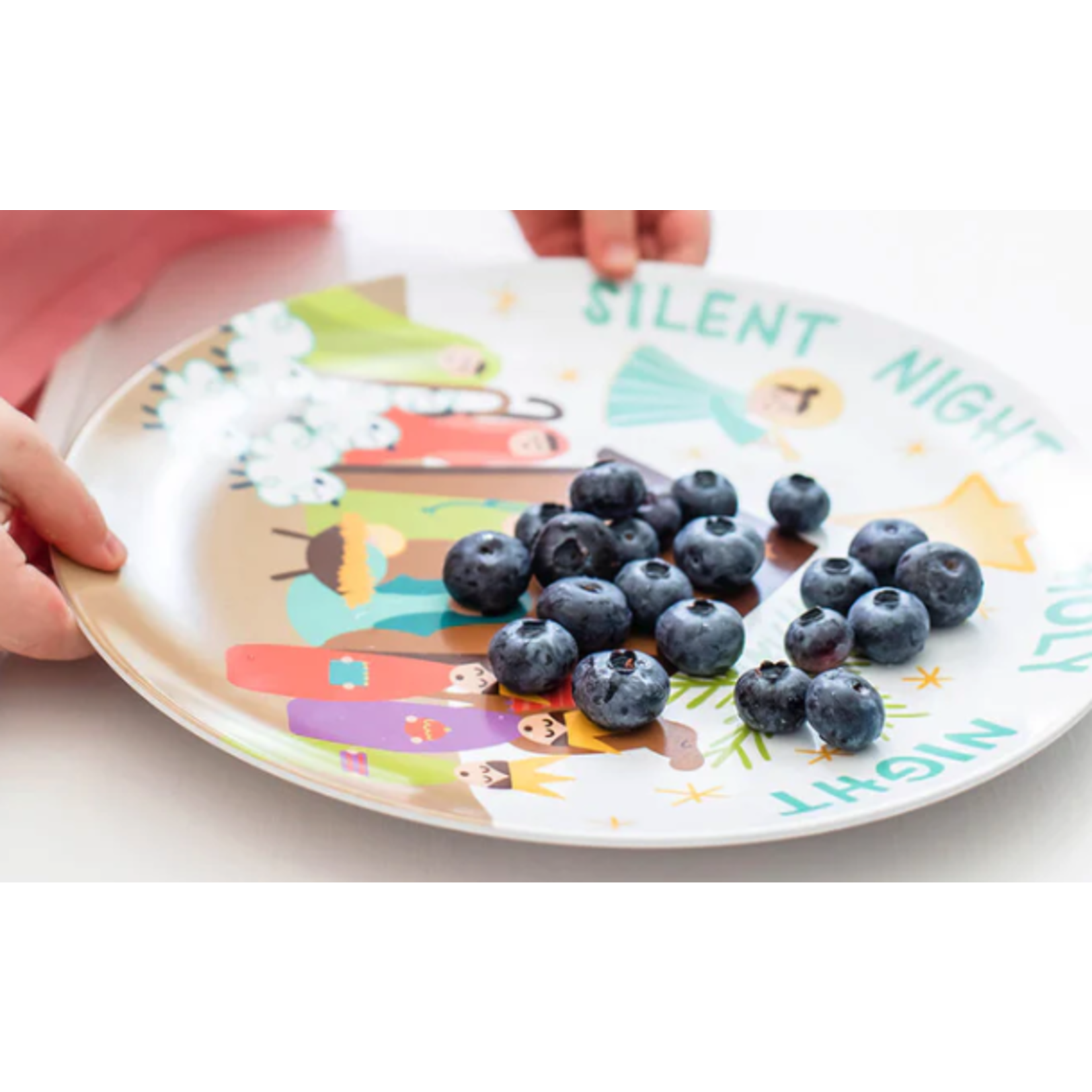 coton colors christmas nativity melamine plate