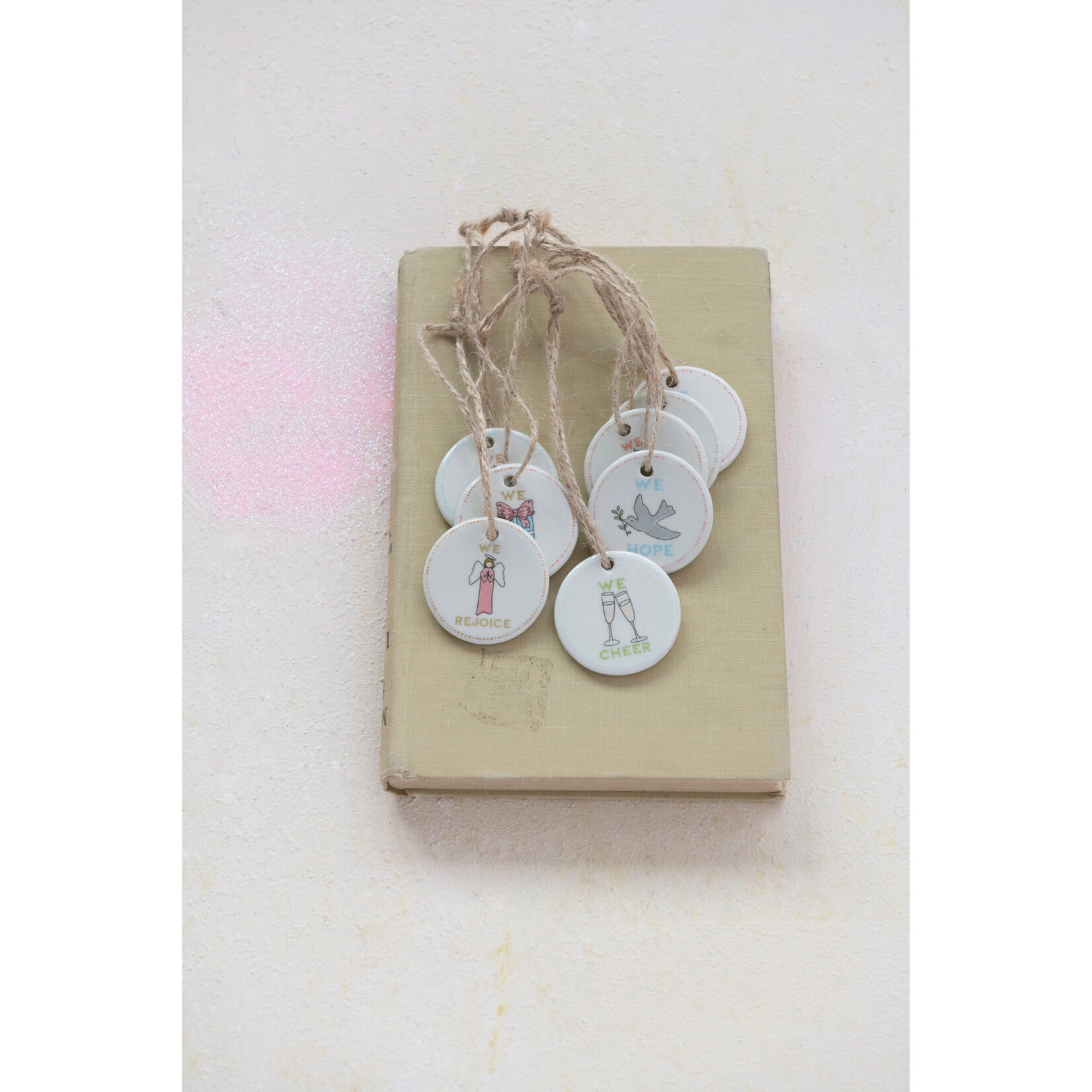 m. lynne designs stoneware ornament tag