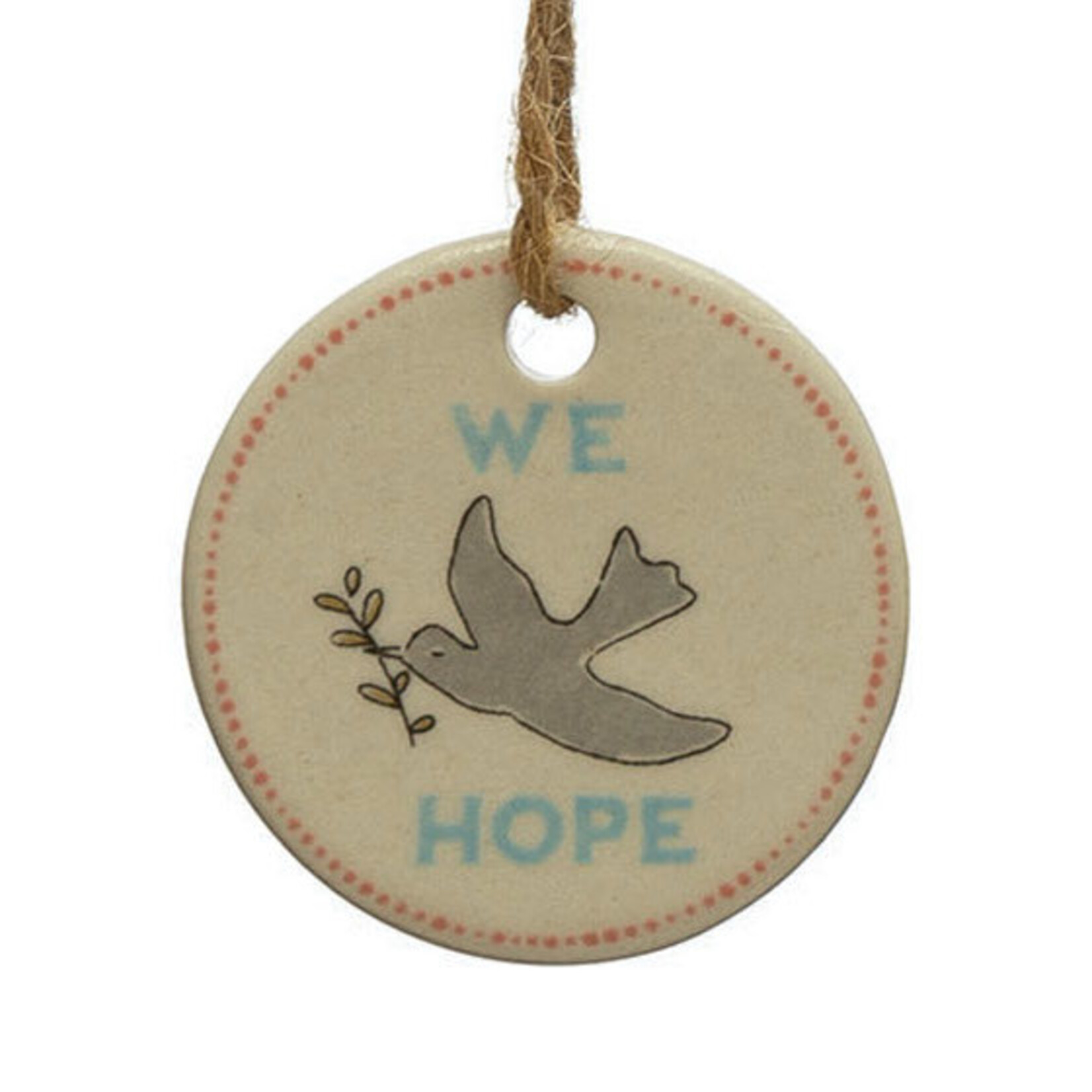 m. lynne designs stoneware ornament tag
