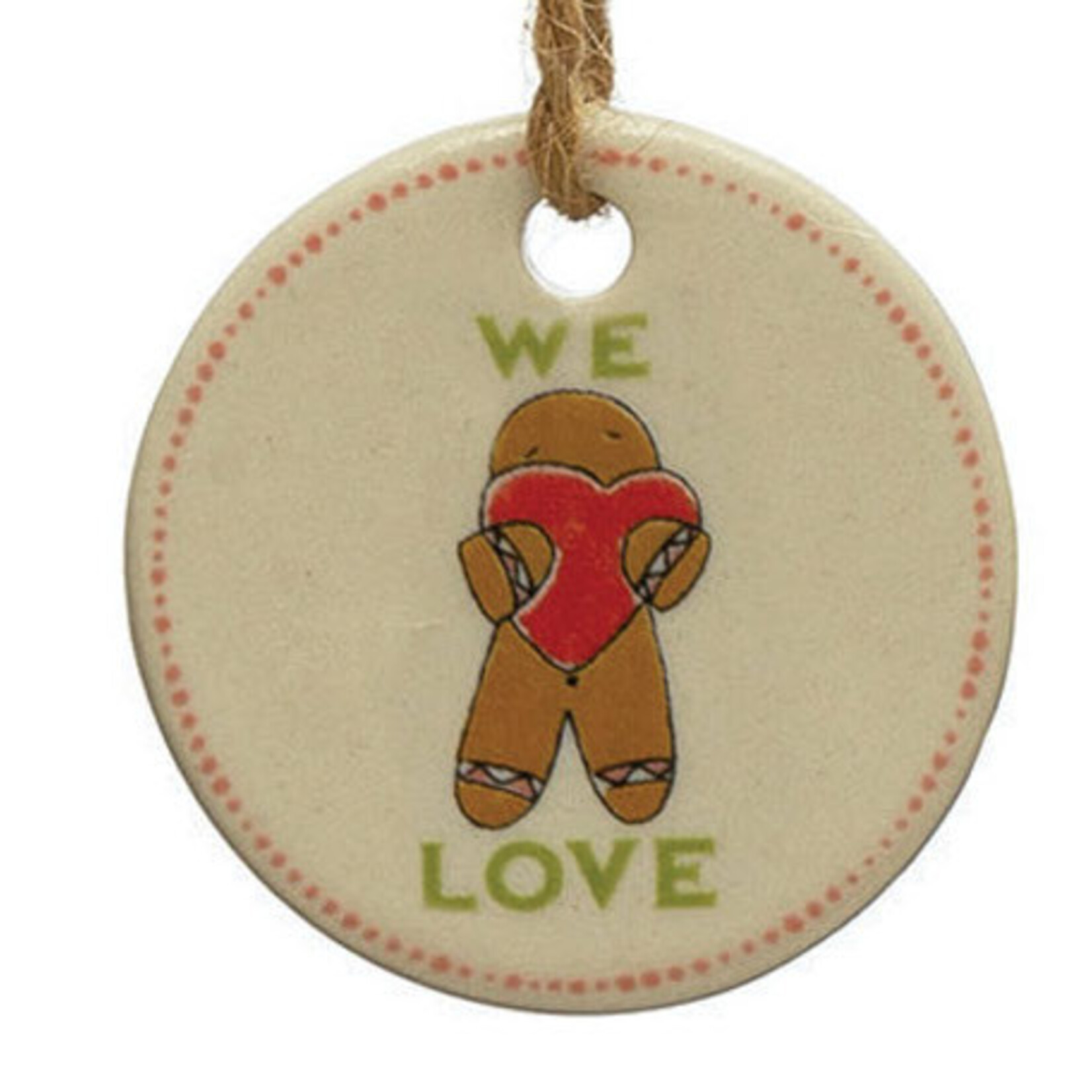 m. lynne designs stoneware ornament tag