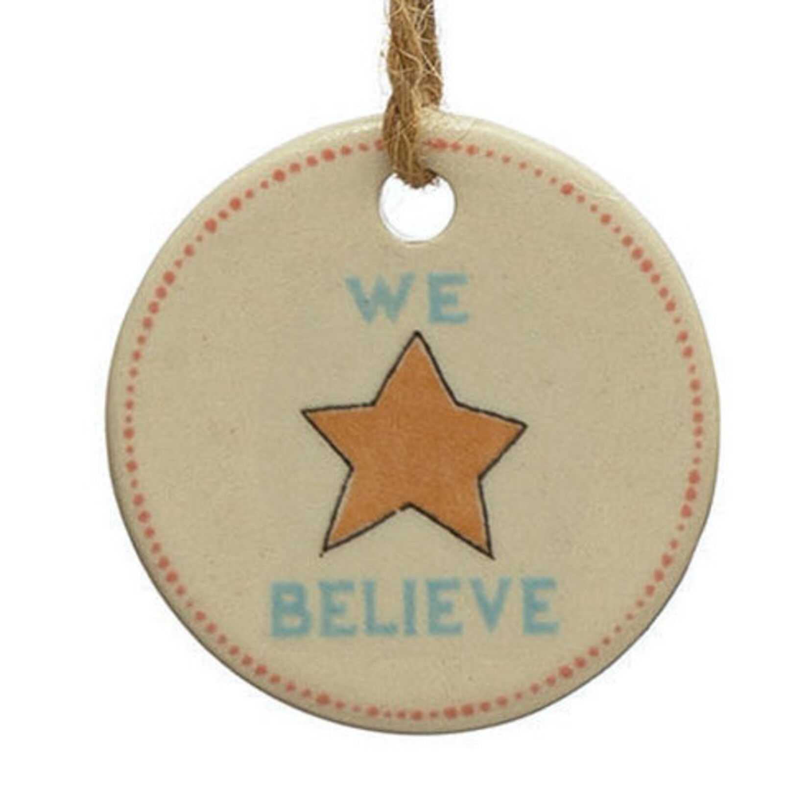m. lynne designs stoneware ornament tag
