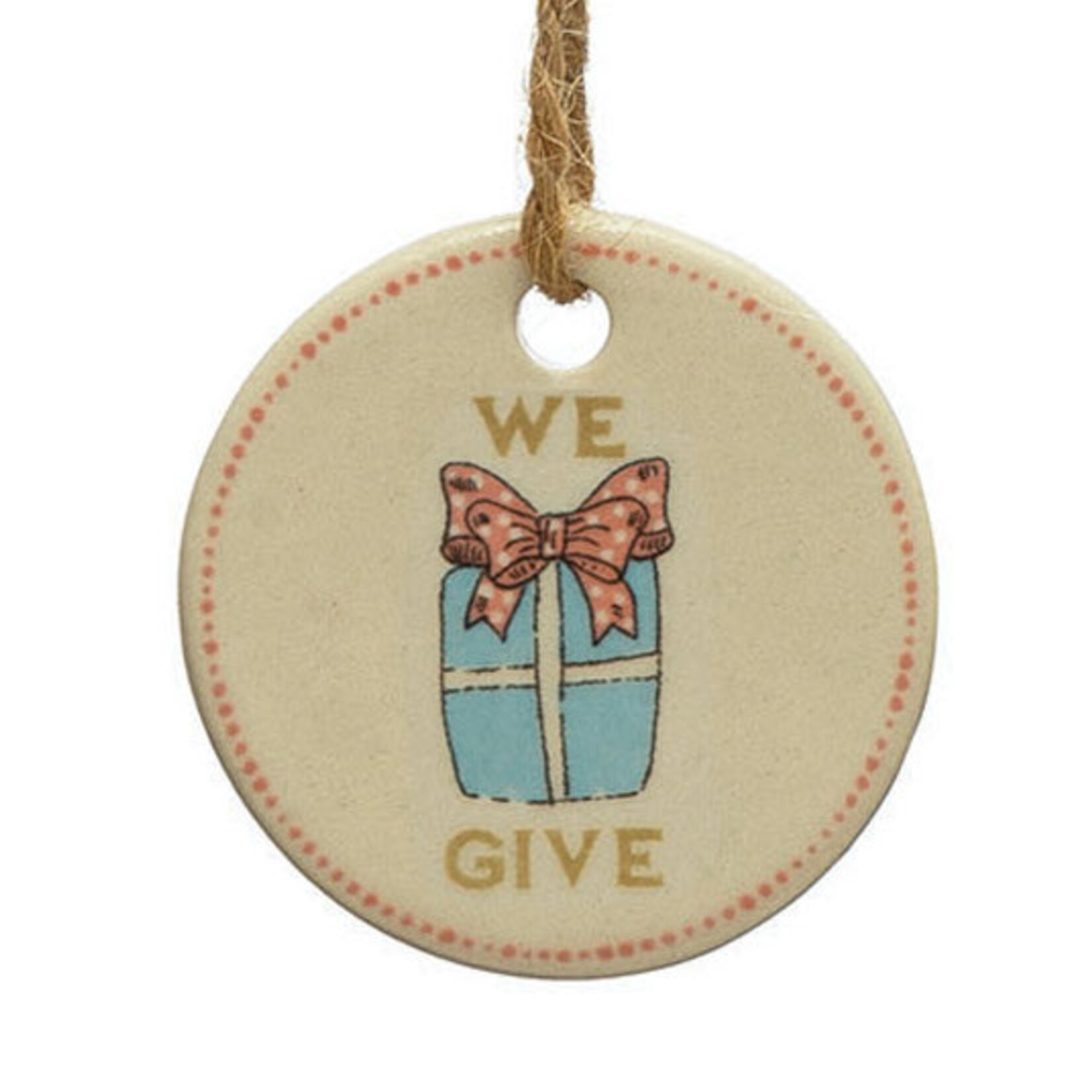 m. lynne designs stoneware ornament tag