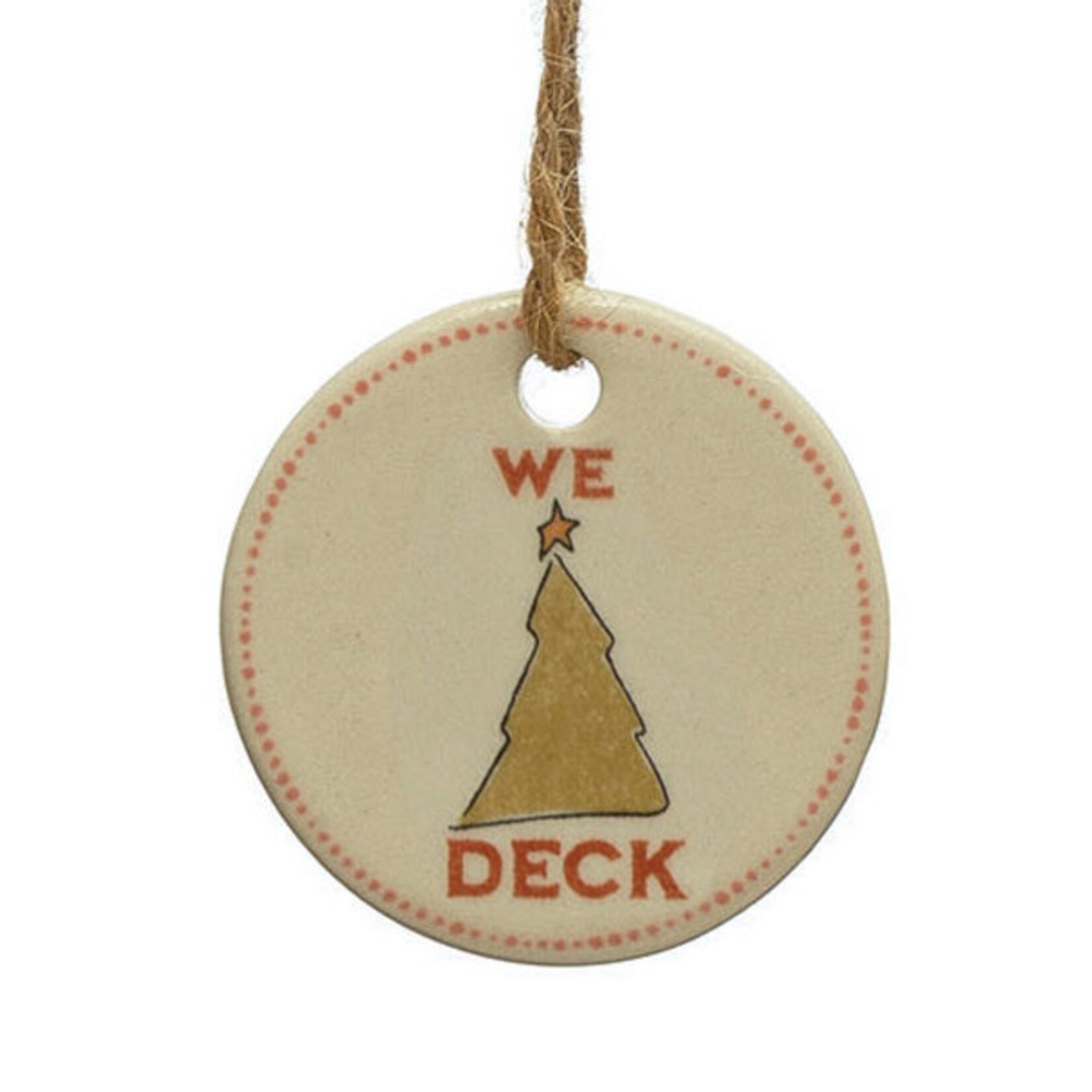 m. lynne designs stoneware ornament tag