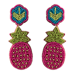 m. lynne designs flower & pineapple beaded earring