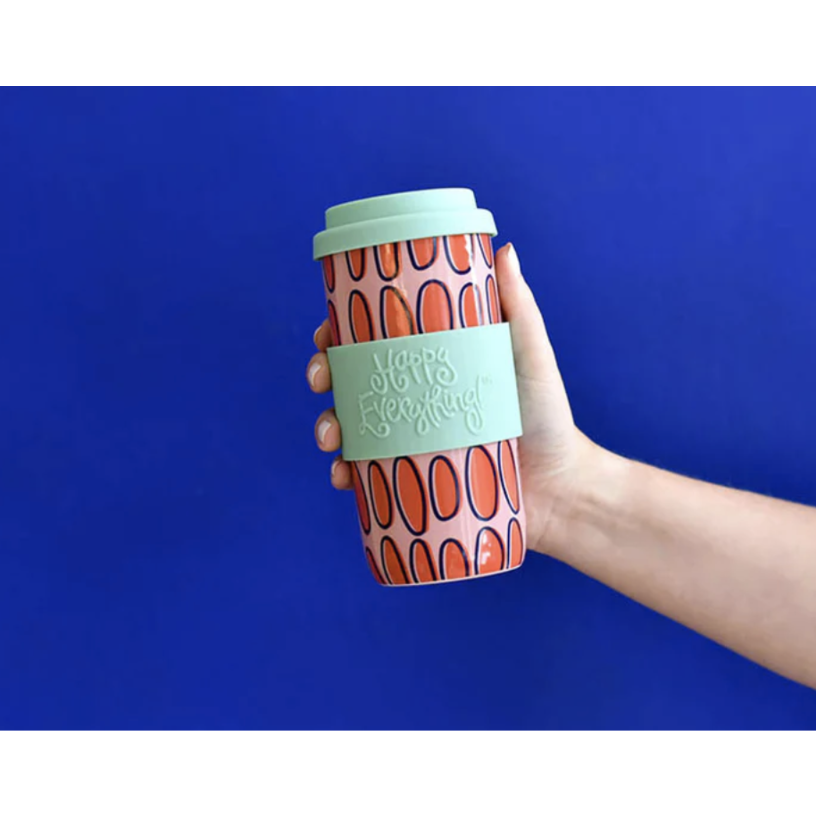 happy everything beaning travel mug