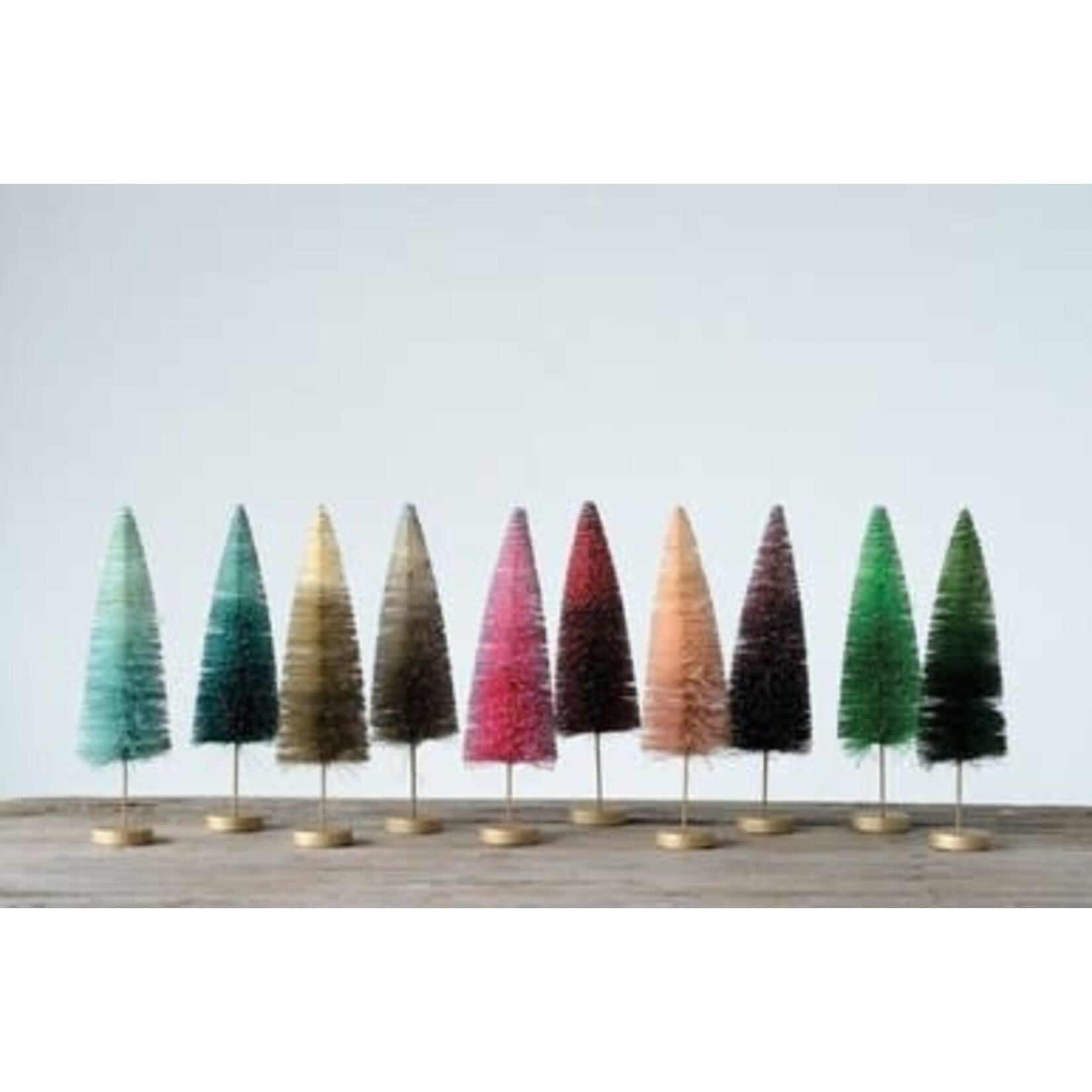 tall bottlebrush tree on gold base