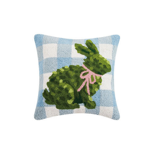 available at m. lynne designs Bunny Topiary Pillow