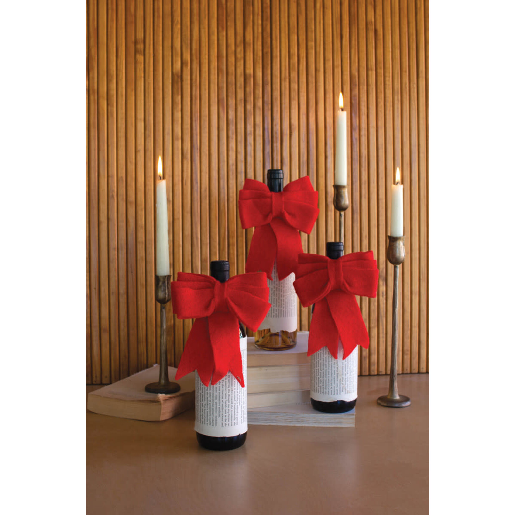 m. lynne designs red felt bow topper