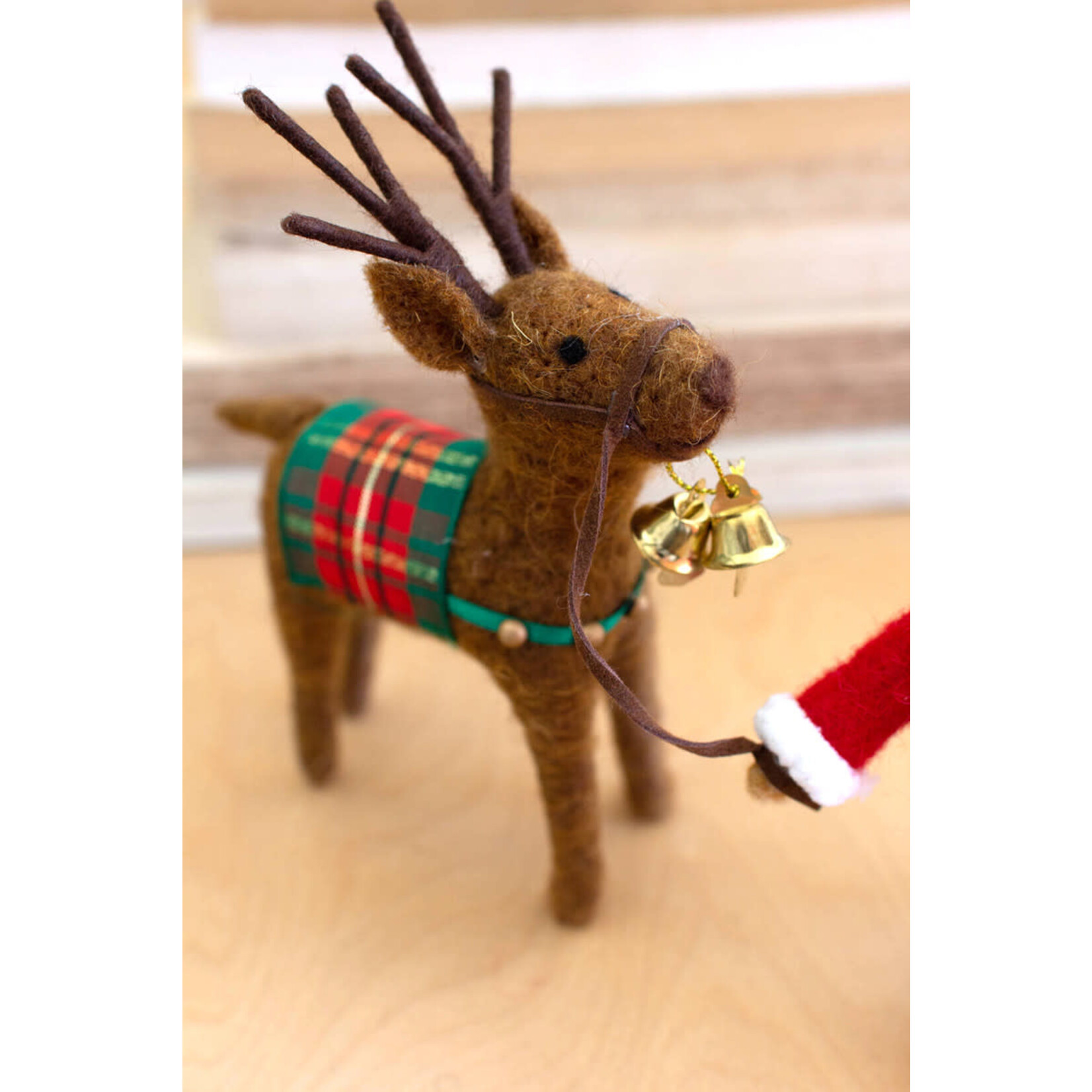 m. lynne designs felt santa bear and deer