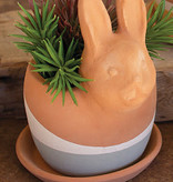 Clay Bunny Planter
