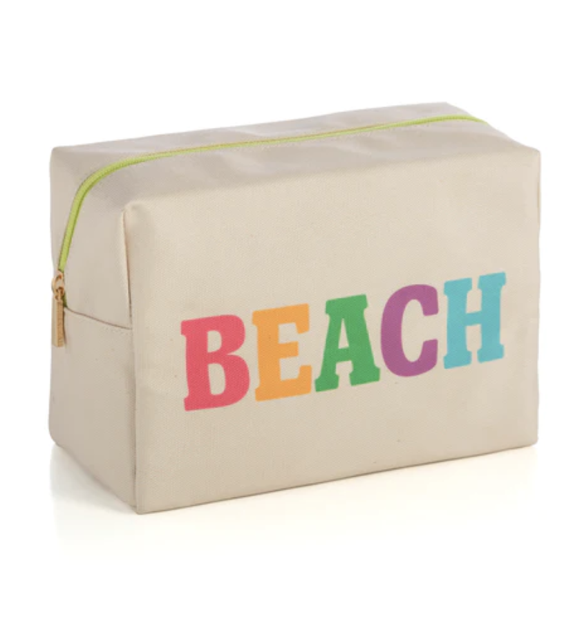 available at m. lynne designs Beach on Natural Pouch