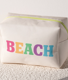 available at m. lynne designs Beach on Natural Pouch