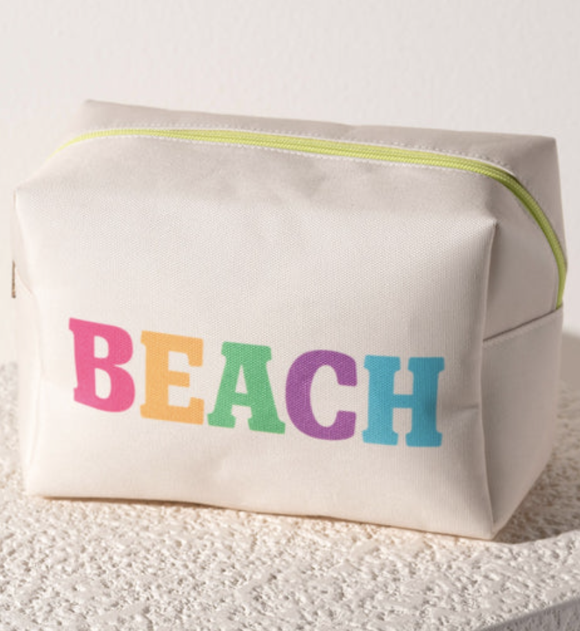 available at m. lynne designs Beach on Natural Pouch