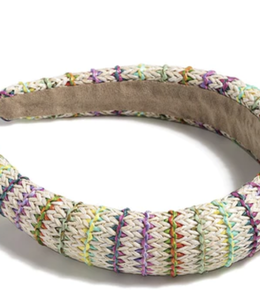 available at m. lynne designs Padded Straw Zig Zag Headband
