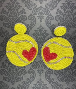 available at m. lynne designs Tennis Love Earring