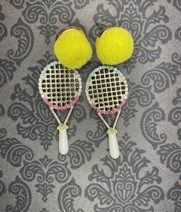 available at m. lynne designs Sparkly Tennis Racket Earring