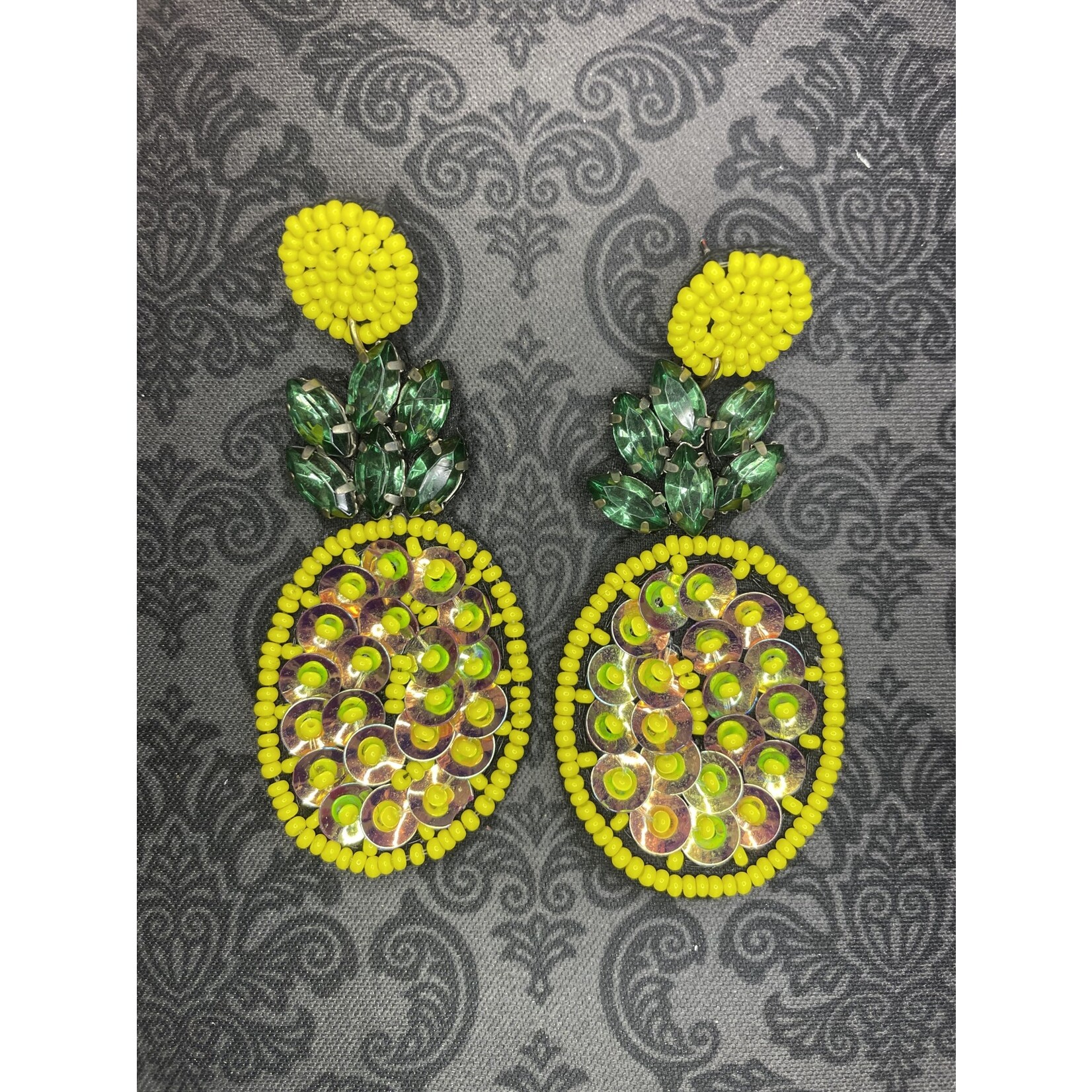 m. lynne designs beaded pineapple earring