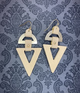 available at m. lynne designs Neutral Triangle Drop Earring