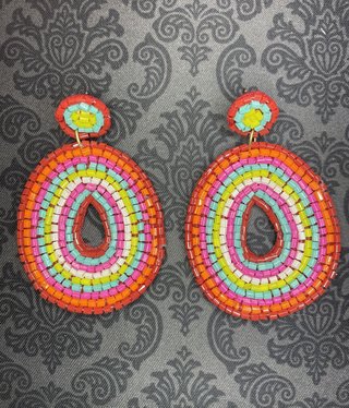 available at m. lynne designs Multi Oval Beaded Earring