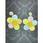 m. lynne designs raffia flower earring