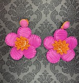 available at m. lynne designs Raffia Flower Earring