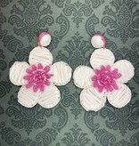available at m. lynne designs Raffia Flower Earring