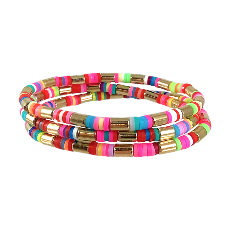 Multicolor with Gold Accents Bracelet