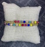 Multi Jewel with Gold Accents Bracelet