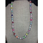 m. lynne designs pearl with colorful slices necklace