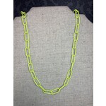 m. lynne designs lime paperclip link necklace