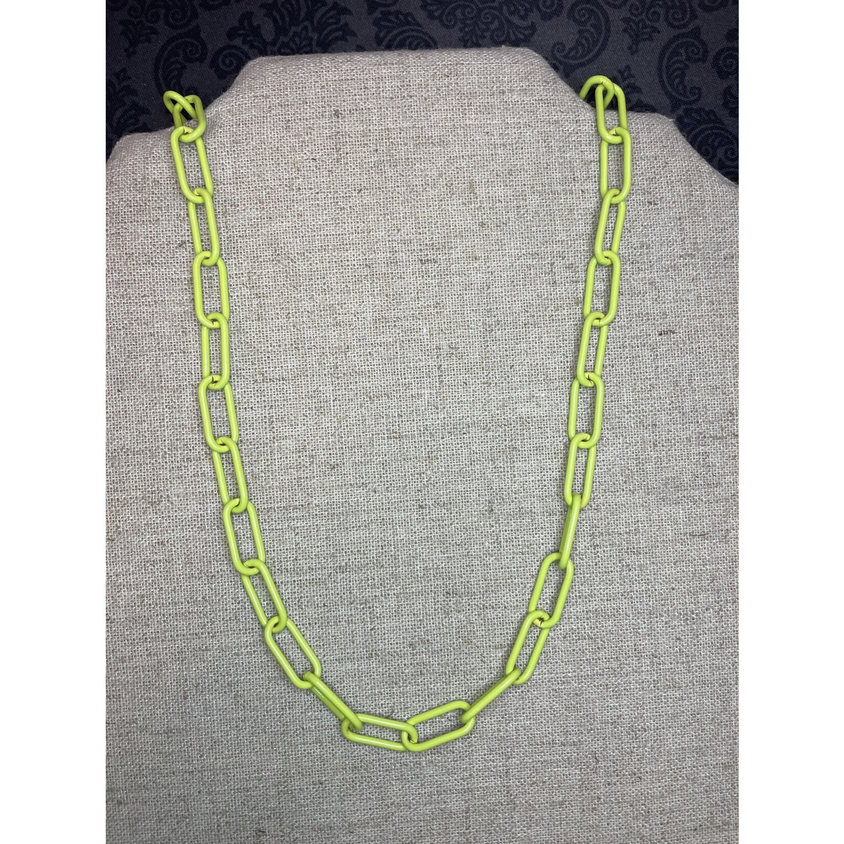 m. lynne designs lime paperclip link necklace