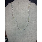 m. lynne designs slender pearl with colorful slice small necklace