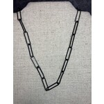 m. lynne designs black paperclip necklace