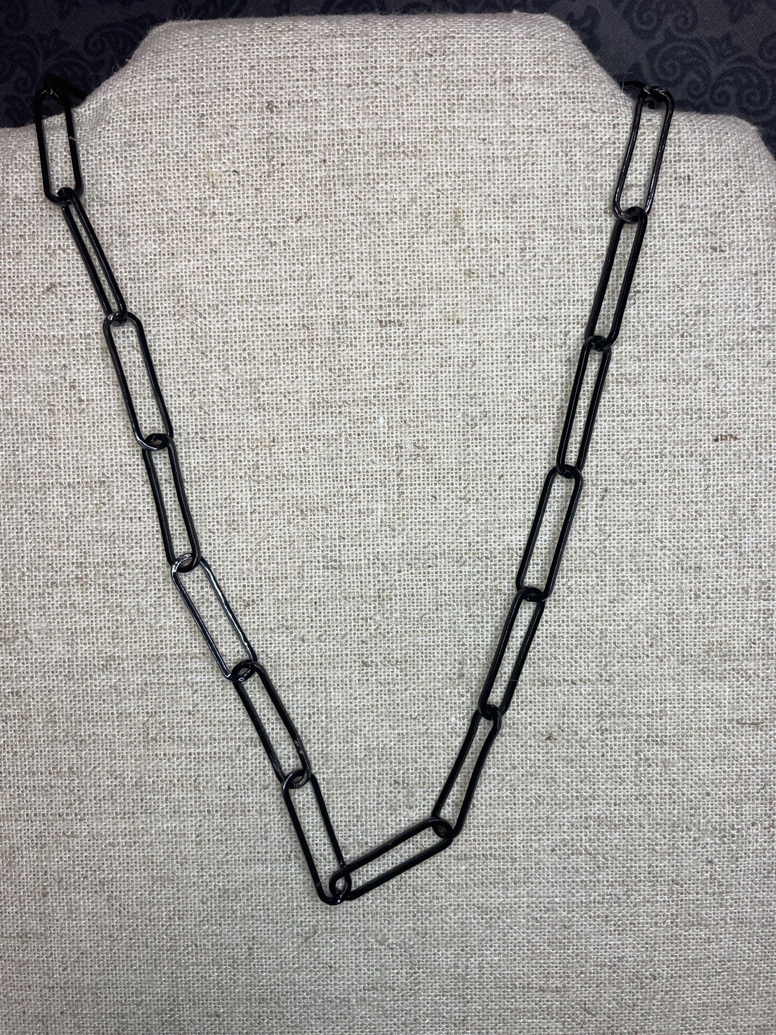 available at m. lynne designs Black Paperclip Necklace