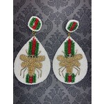 m. lynne designs beaded bee earring