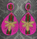 available at m. lynne designs Beaded Bee Earring