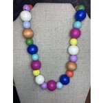 m. lynne designs colorful wooden beads necklace