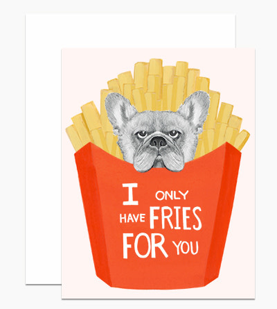 available at m. lynne designs Frenchie Fries Card