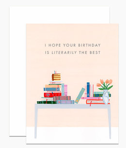 available at m. lynne designs Literarily the Best Birthday Card