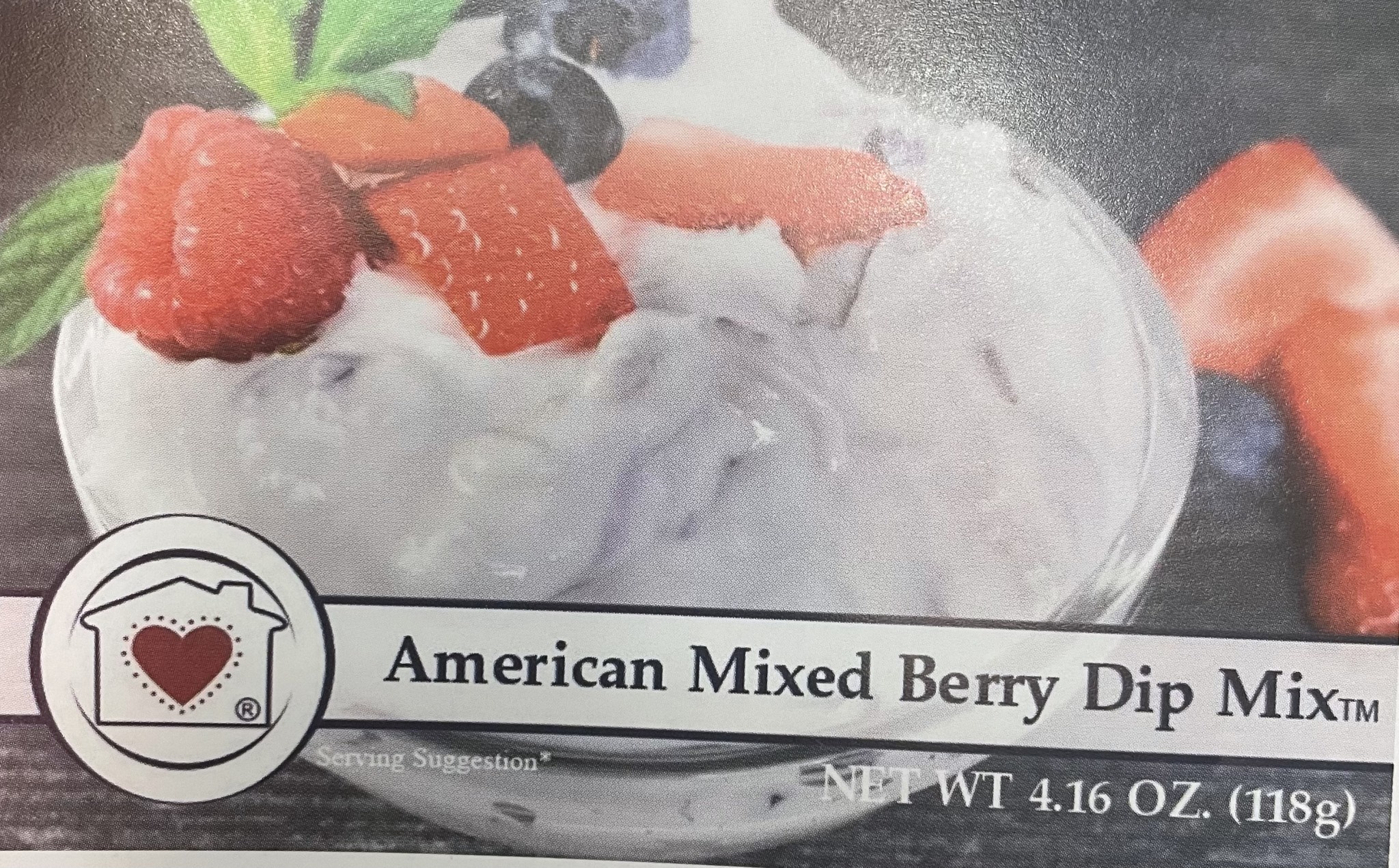 available at m. lynne designs American Mixed Berry Dip Mix