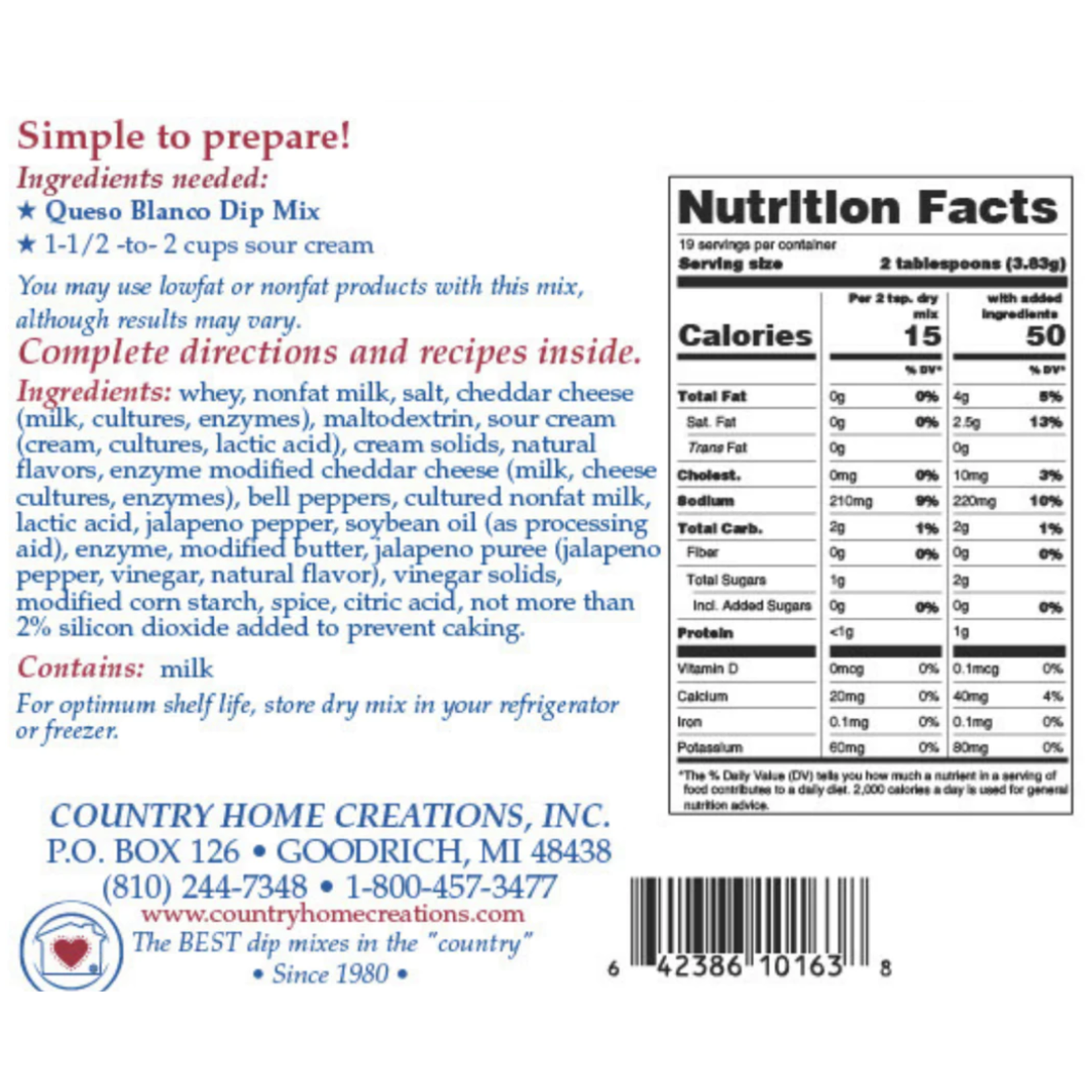 m. lynne designs queso blanco dip mix
