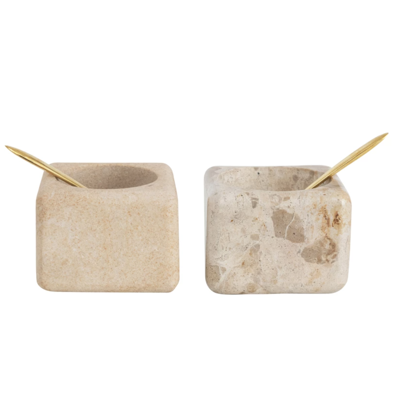 m. lynne designs pinch pot with brass spoon