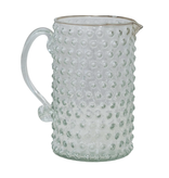 available at m. lynne designs Hand-Blown Clear Glass Hobnail Pitcher