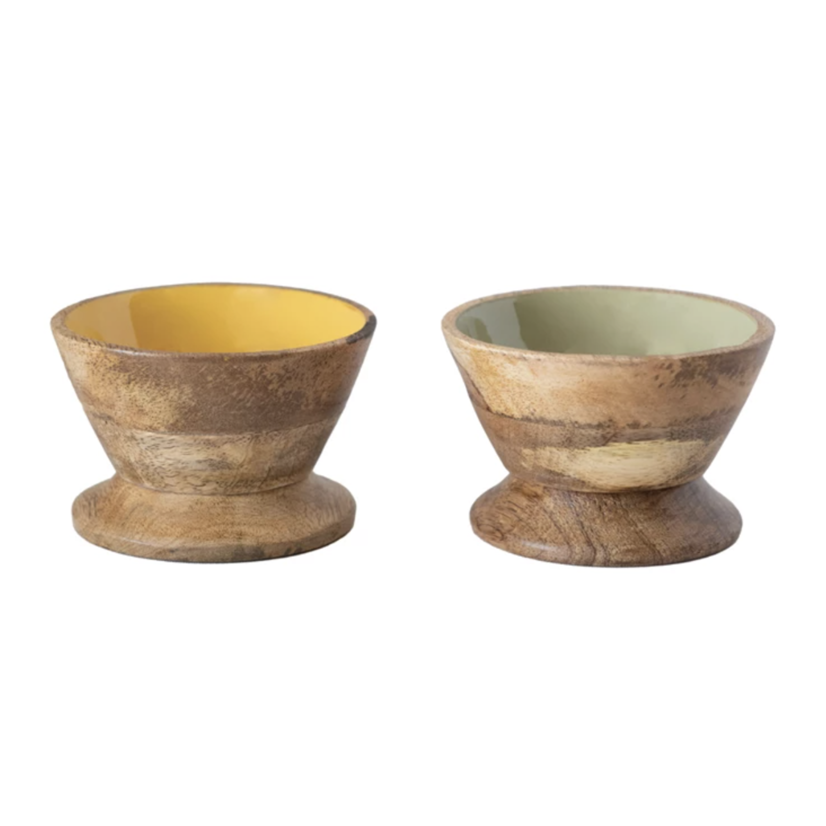 m. lynne designs enameled mango footed bowl