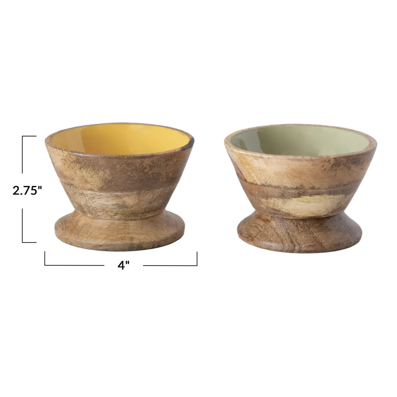 m. lynne designs enameled mango footed bowl