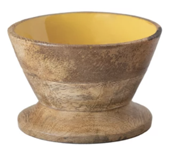 available at m. lynne designs Enameled Mango Footed Bowl