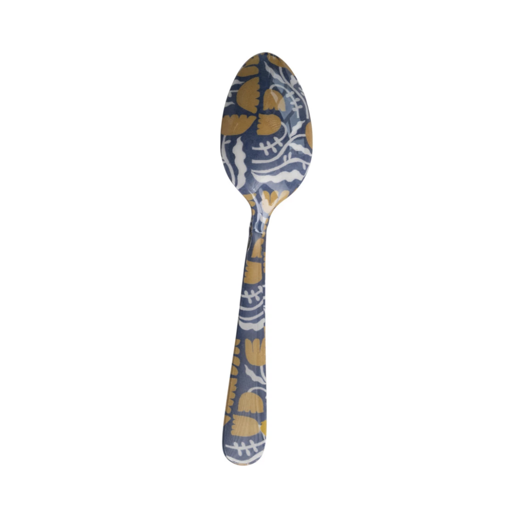 m. lynne designs enameled stainless steel spoon with flowers