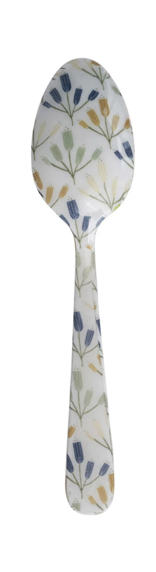 available at m. lynne designs Enameled Stainless Steel Spoon with Flowers