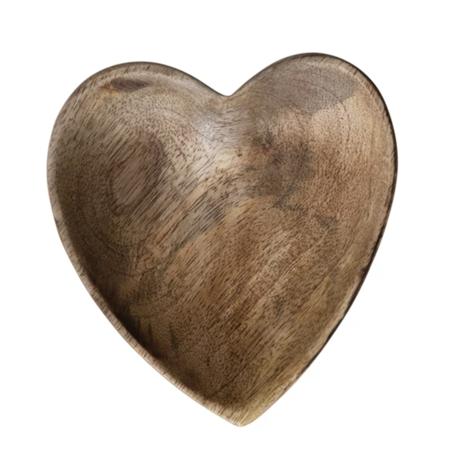 m. lynne designs mango wood heart dish